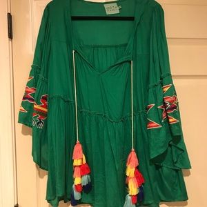 Gorgeous emerald green Judith March tunic EUC